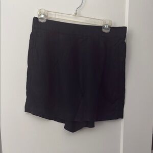Madewell Black Linen Pull on Shorts
